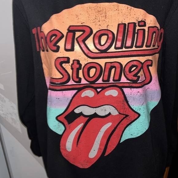 The Rolling Stones Sweater Womens Large Black English Rock & Roll Band Classic - Picture 2 of 5